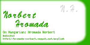 norbert hromada business card